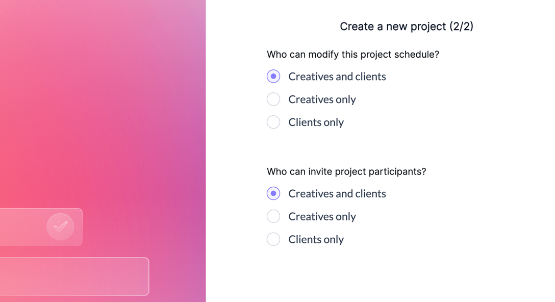 Distribute the roles