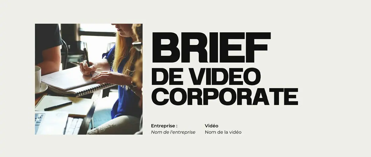 Modèle de brief de vidéo corporate