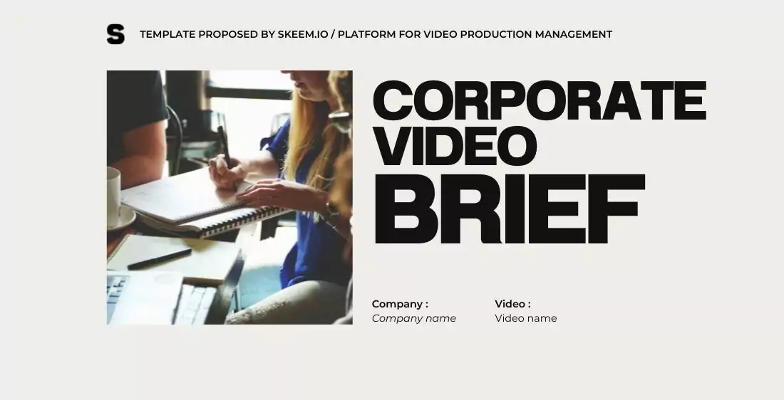 Corporate video brief template